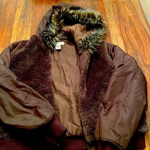 Nine west jacket with furr